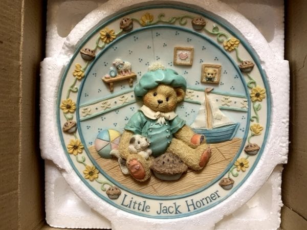 Cherished Teddies by Enesco Little Jack Horner Nursery Rhyme Plate