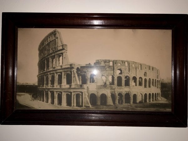 Antique Rome Coliseum Photograph Print Framed